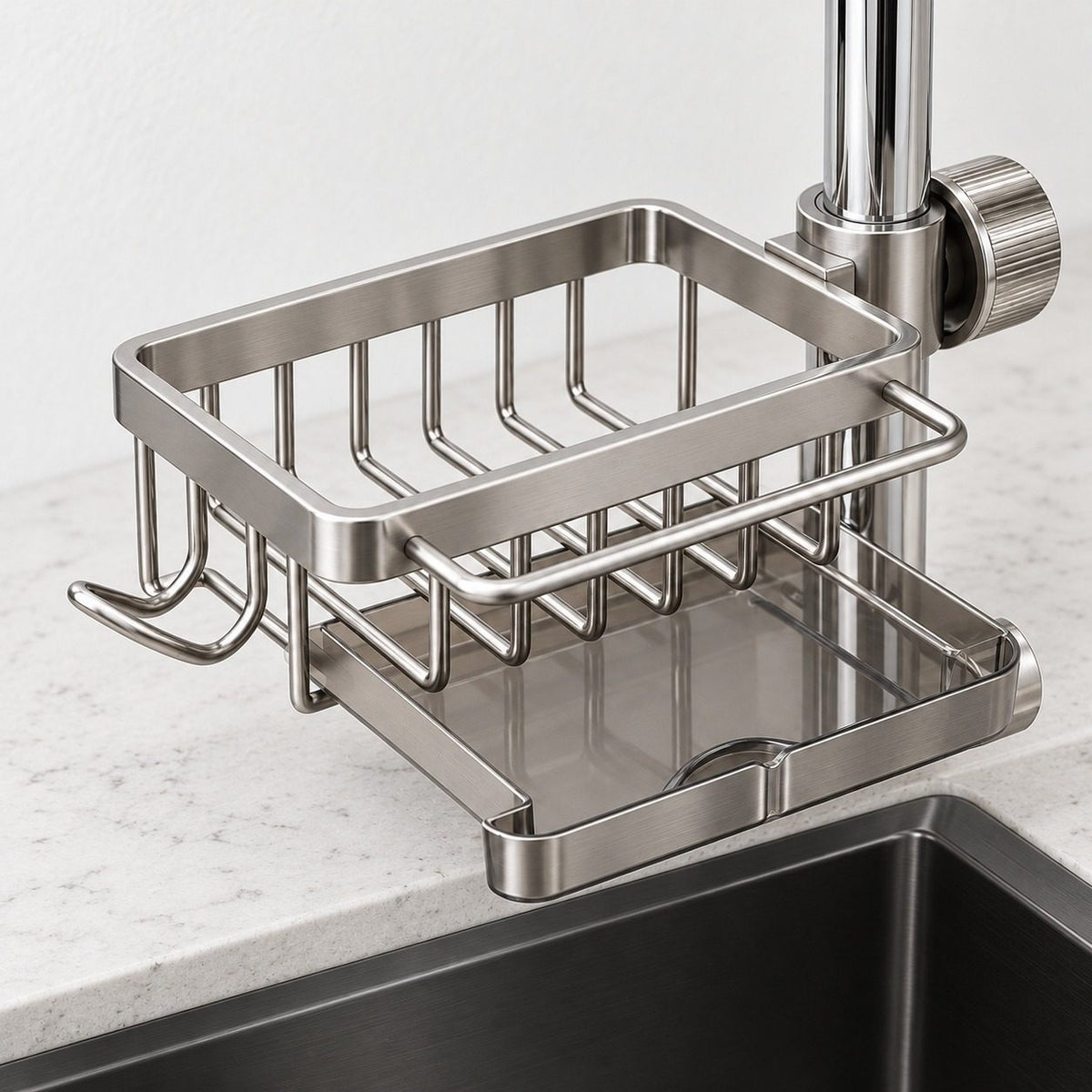 KERB Over-Tap Sink Rack — Stainless Silver